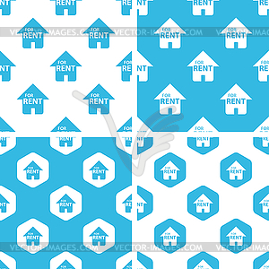 Rental house patterns set - vector image