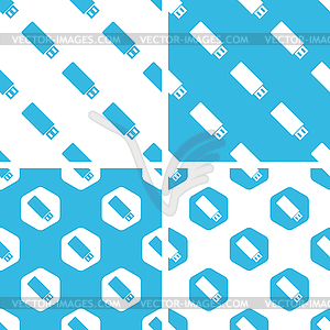 USB stick patterns set - vector clipart