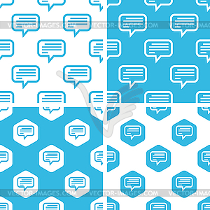 Text message patterns set - vector clipart