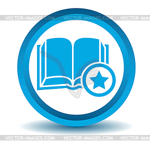 Favorite book icon, blue, 3D - vector clip art