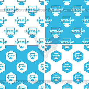 Sitemap patterns set - vector clipart