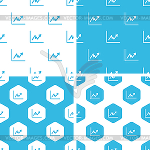 Rising graphic patterns set - vector clip art