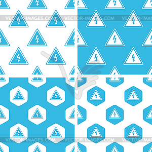 High voltage patterns set - vector clipart / vector image