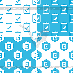 Positive result patterns set - color vector clipart