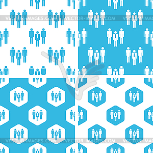 Work group patterns set - vector clip art