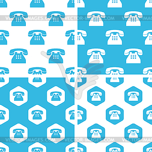 Telephone patterns set - vector image