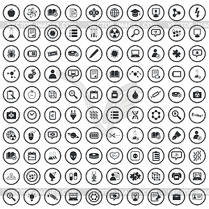 Science sign icons set - vector image