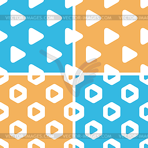 Play button pattern set, - vector clip art