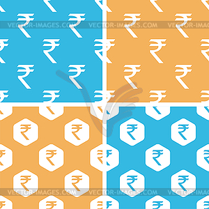 Indian rupee pattern set, - vector clip art