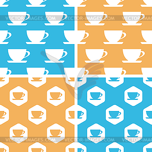Cup pattern set, - vector clip art