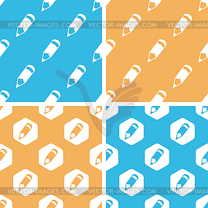 Pencil pattern set, - vector clip art