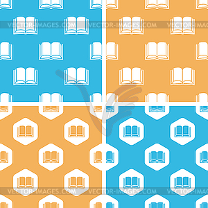 Book pattern set, - vector clipart