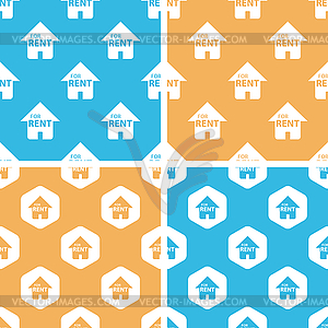 Rental house pattern set, - vector image