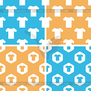T-shirt pattern set, - vector clipart