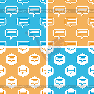 Text message pattern set, - vector clip art
