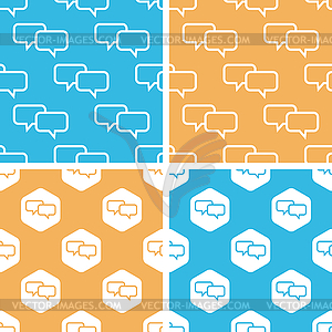 Chat pattern set, - royalty-free vector clipart