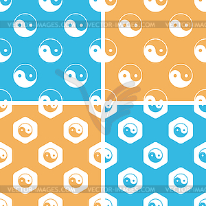 Ying yang pattern set, - vector clipart