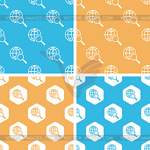 Global search pattern set, - vector clipart