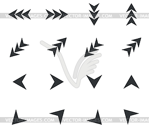 Arrow icon set 4, simple - vector image