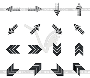 Arrow icon set 6, simple - vector clipart