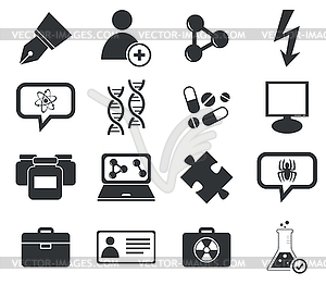Наука набор иконок 6, простой - векторный графический клипарт