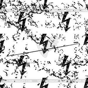 Напряжение шаблон молнии, гранж, монохромный - стоковое векторное изображение