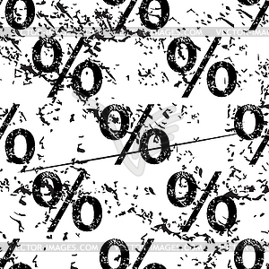 Percent pattern, grunge, monochrome - vector clipart