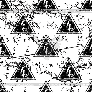 High voltage pattern, grunge, monochrome - vector image