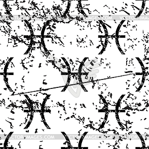 Рыбы узор, гранж, монохромный - изображение в векторном формате