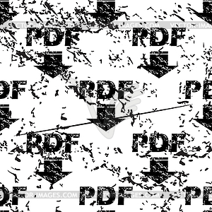 PDF download pattern, grunge, monochrome - vector image