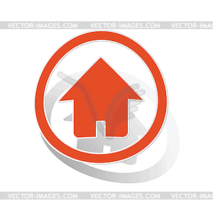 Главная Вход стикер, оранжевый - изображение в векторном виде