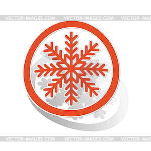 Cold sign sticker, orange - royalty-free vector image