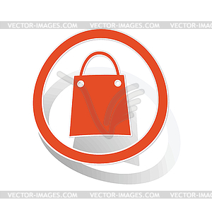 Магазины наклейки знак, оранжевый - векторизованное изображение