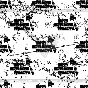 Building wall pattern, grunge, monochrome - vector clipart