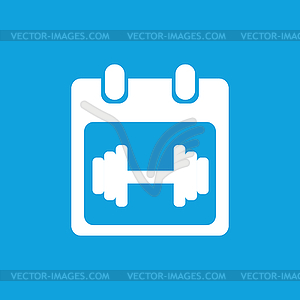 Weightlifting schedule icon, simple - vector clip art