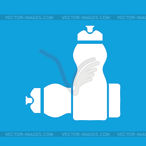 Sport bottles icon, simple - vector image