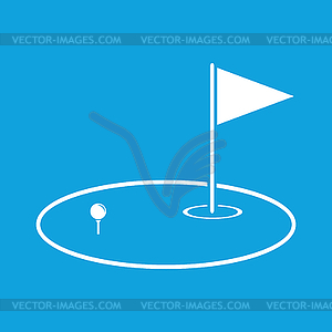 Golf area icon, simple - vector image