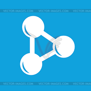 Triangle connection icon, simple - vector clipart