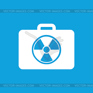 Radioactive bag icon, simple - vector clip art