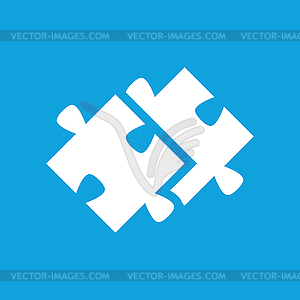Puzzle icon, simple - vector clipart