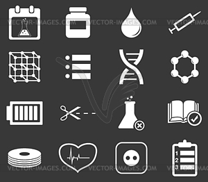 Science icon set 4, monochrome - vector image