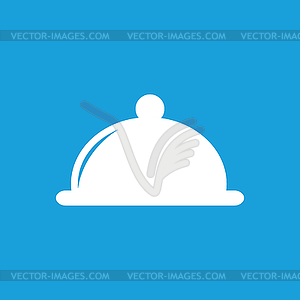 Cloche icon, white - vector clipart