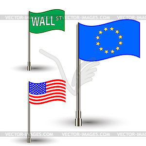 Set of flags - vector clipart