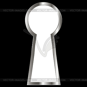 New keyhole - white & black vector clipart