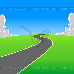 Road into unknown - vector clipart / vector image