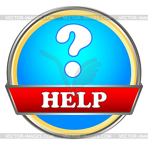 Help button - vector image