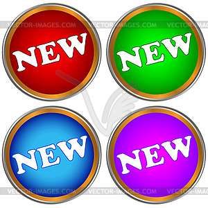 New buttons set - vector clipart