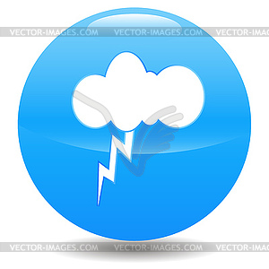 Lightning and cloud - vector clipart / vector image