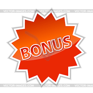 Web button bonus - vector image