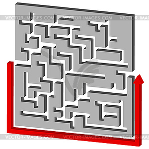 Решение головоломки Лабиринт - иллюстрация в векторе